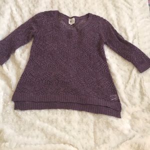 Pink Rose Open Knit Sweater